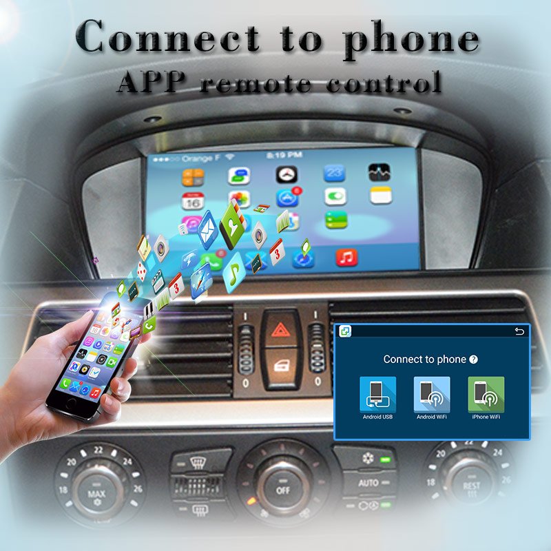 Hualingan For BMW 7 series，CCC with AUX, 8.8 inch Android car multimedia system MTK Core 4G internet 64G storage WIFI Carplay