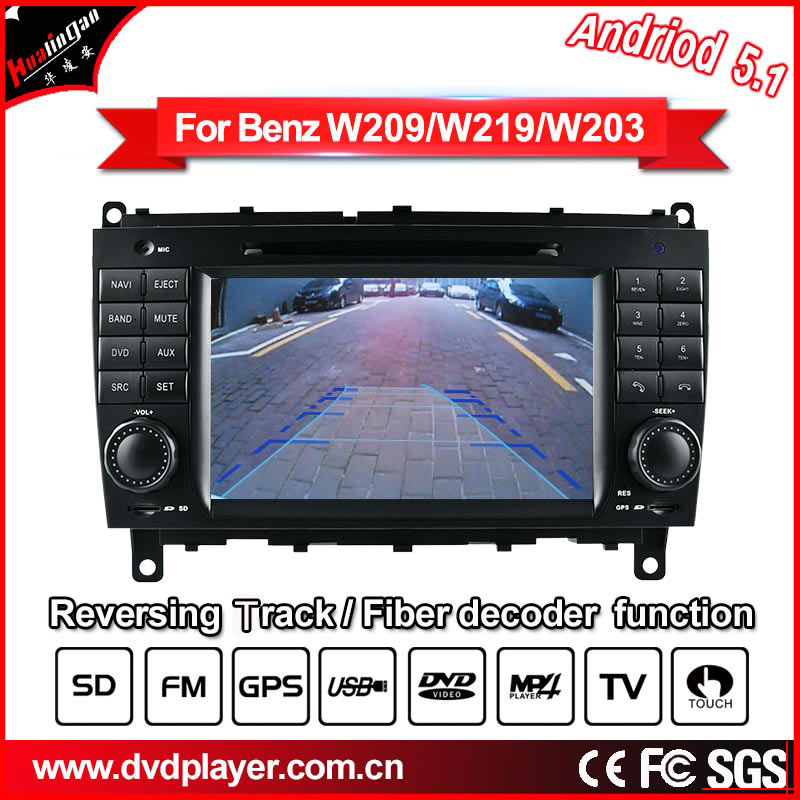 For Mercedes-Benz CLK W209 7"Touchscreen Android Autoradio DVD CarPlay Navigation Car Bluetooth Stereo 