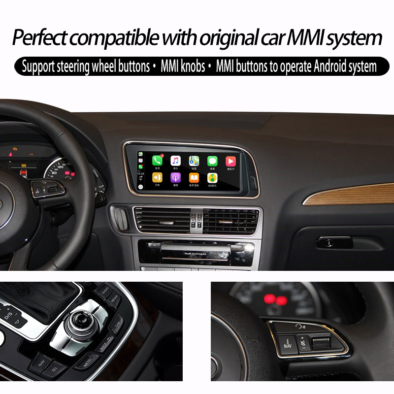 Android Multimedia Navigation System for 8.8"Audi Q5 MMI 2G BT Transmitter / Music Video / USB / SD / WIFI / 4G 
