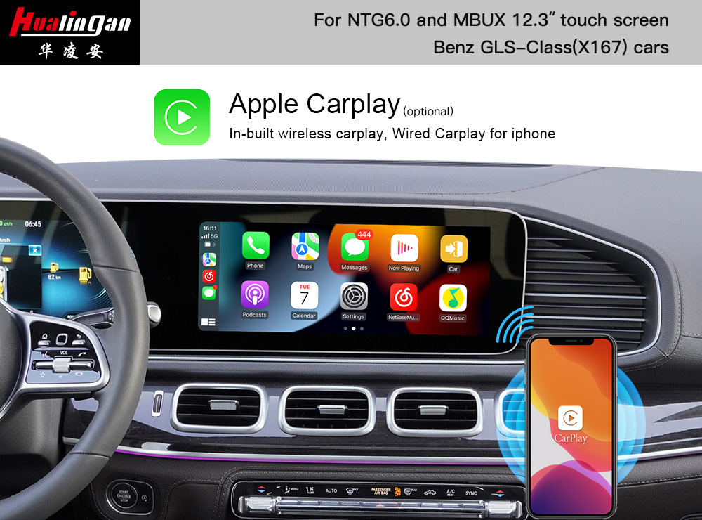 MBUX CarPlay Full Screen Mercedes GLS X167 Android 12 Car Ai BOX