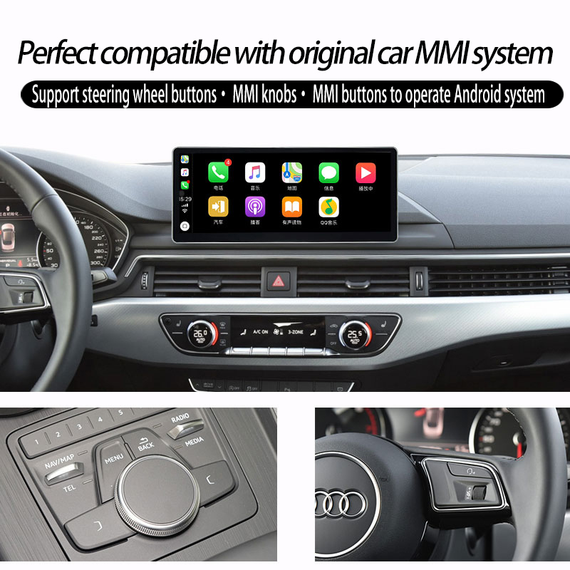 10.25"Blu-ray Anti-Glare Audi A4 A5 MMI 2G 3G Multimedia Car Stereos Wifi 4G DAB AUX USB Screen Mirroring 4 64g