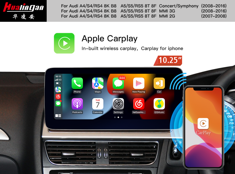 for Audi A4 S4 RS4 B8 (RHD) Mmi 3G 10.25 inch Touchscreen GPS