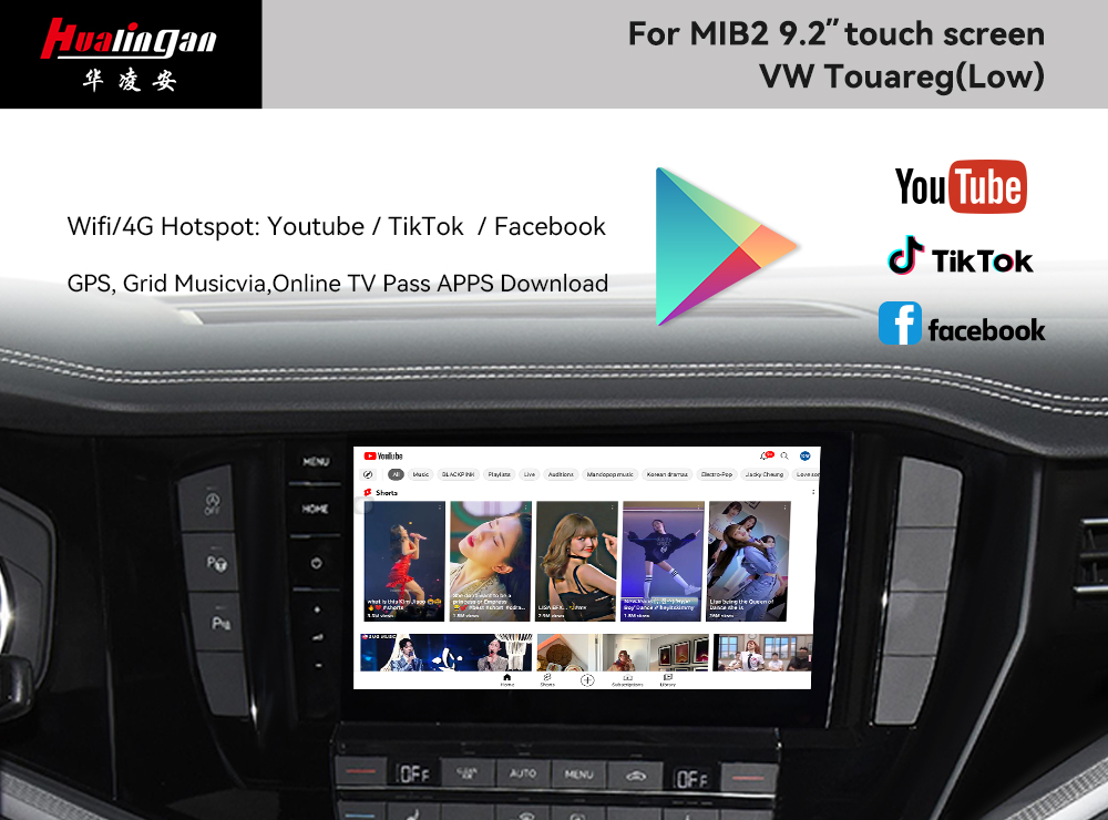 Hualingan VW Touareg Apple Carplay Wireless Upgrade Android Auto Full Screen Mirror Android Car Play Carplay in Iphone Android 12 Navigation Google Maps 360 Camera Head Units 4G