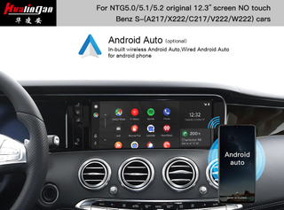 A217 C217 Wireless Apple CarPlay for Mercedes NTG 5.0/5.1/5.2 Android Auto 12.3 Inch Without touch Upgrades Touch Screen Navigation Multimedia 4G Wi-Fi Hotspot Android System 