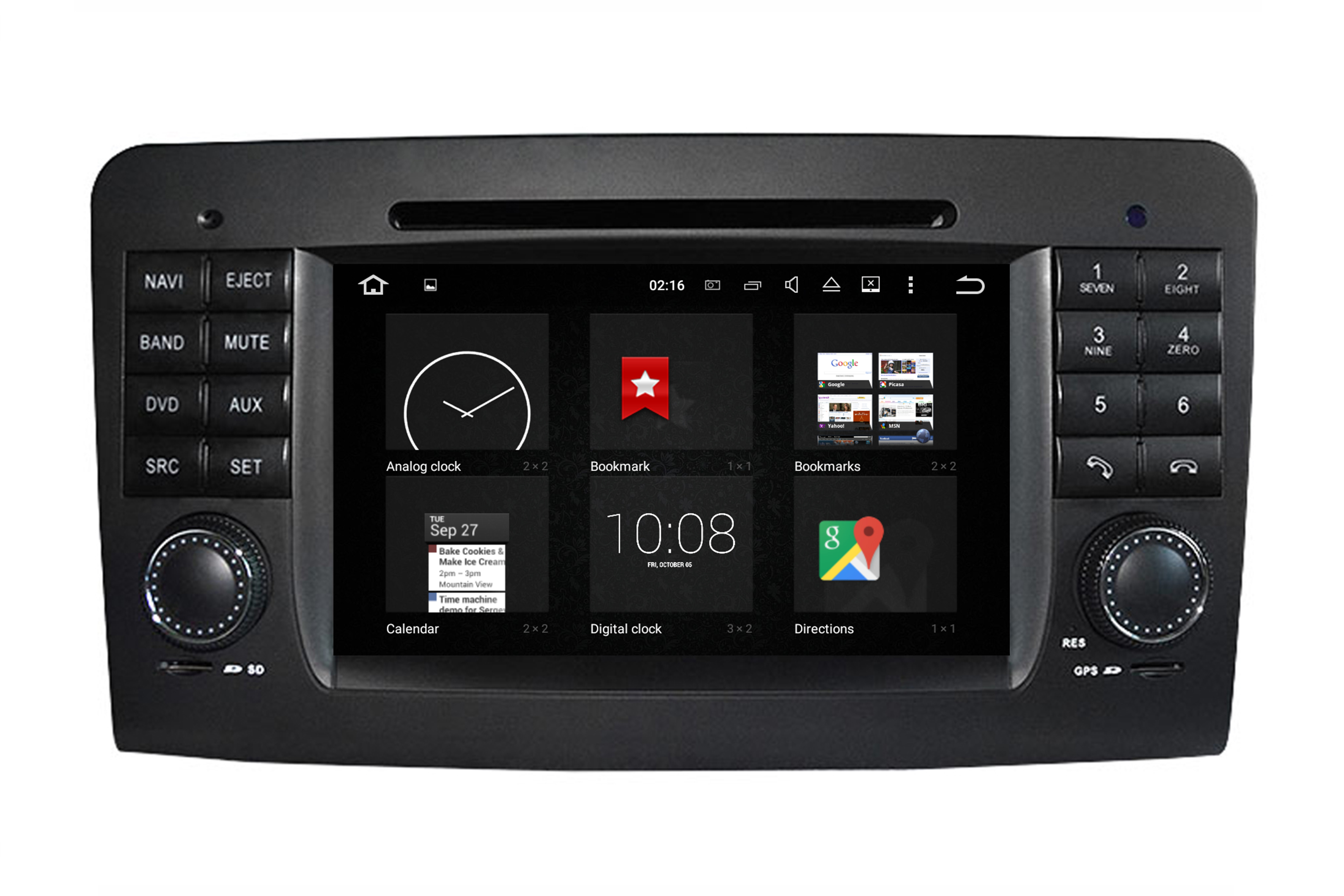 Hualingan 4+64GB Mercedes ML W164 GL X164 Radio 7"Touch Srceen Aftermarket Head Unit Stereo Upgrade DVD Player GPS Maps Android 11 Apple CarPlay Fullscreen Audroid Auto Mirror