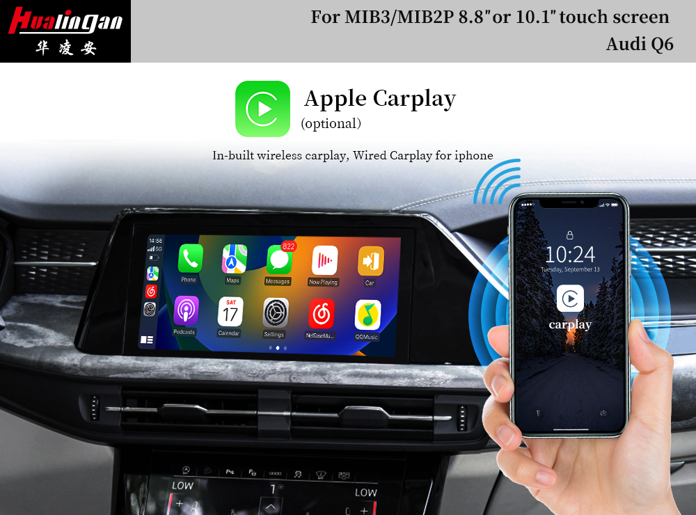 Carplay Ai BOX Android 11 Audi Q6 MIB2 Wireless Apple Carplay Android