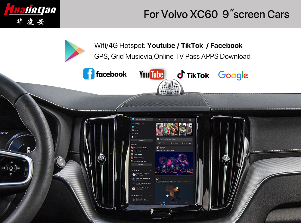 Volvo XC60 Apple CarPlay Volvo XC60 Android Auto Volvo XC60 Screen Upgrade Full Screen Mirror Android 12 Apple in CarPlay Google Maps Volvo XC60 Wireless Carplay 9 Inch Screen Upgrade