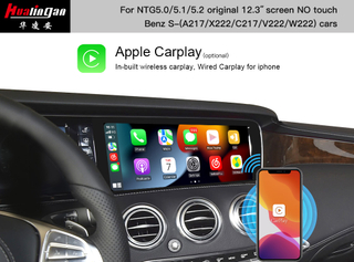 A217 C217 Apple CarPlay for Mercedes NTG 5.0/5.1/5.2 12.3 Inch Without touch Upgrades Touch Screen Navigation Multimedia 4G Wi-Fi Hotspot Android System 