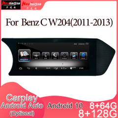 Hualingan For MercedesBenz C class W204 NTG4.5 Android Octa Core navigation car dvd player 4G internet 64G storage WIFI Carplay