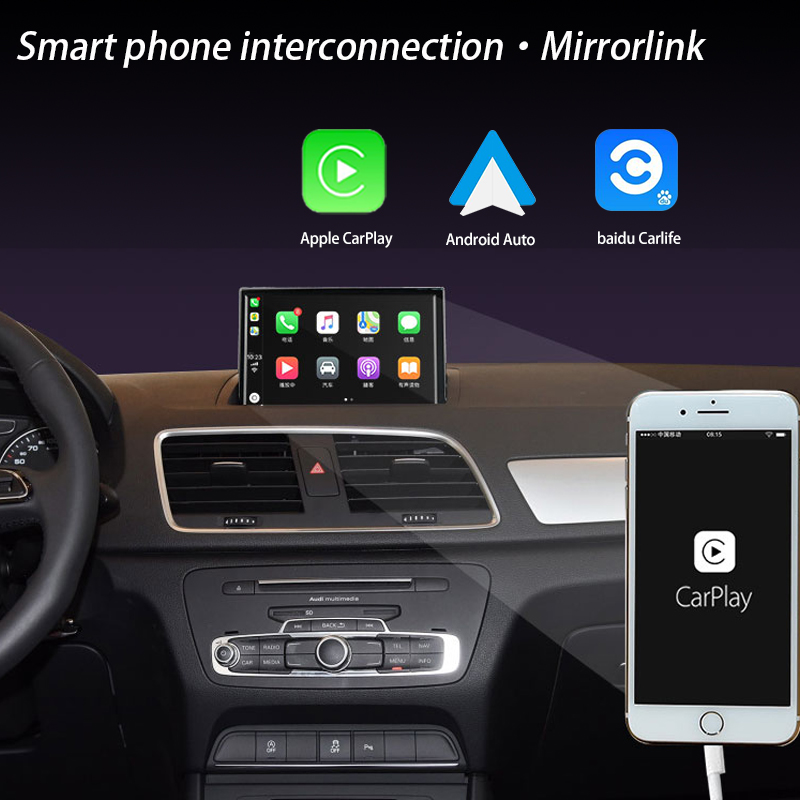 8"Anti-Glare for Audi Q3 MMI 2G Multimedia Gps Navigation Android 10.0 Wireless CarPlay / Andrio Auto / Built ZLINK