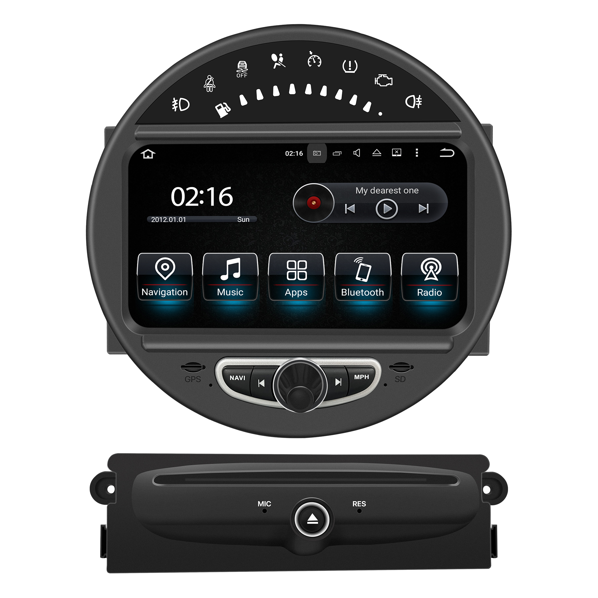 Hualingan Mini Cooper Radio R55/R56/R57/R58/R59/R60/R61 7” Touch Screen Stereo Upgrade Apple Carplay Android Auto Fullscreen Mirror Bluetooth Music Multimedia Navi GPS Wifi Rear Camera