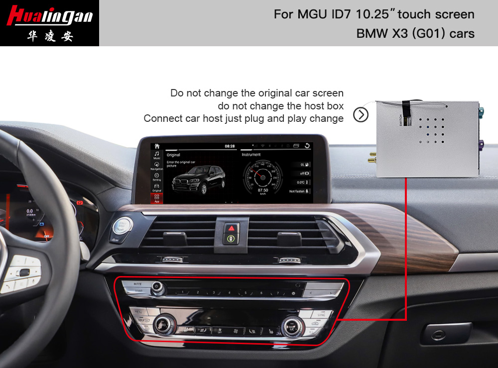 Upgrades BMW IDrive Screen X3 (G01) Wireless CarPlay Reversing Camera Android System Navgation Wi-Fi Video Audio With 10.25 Inch Touch Screen 