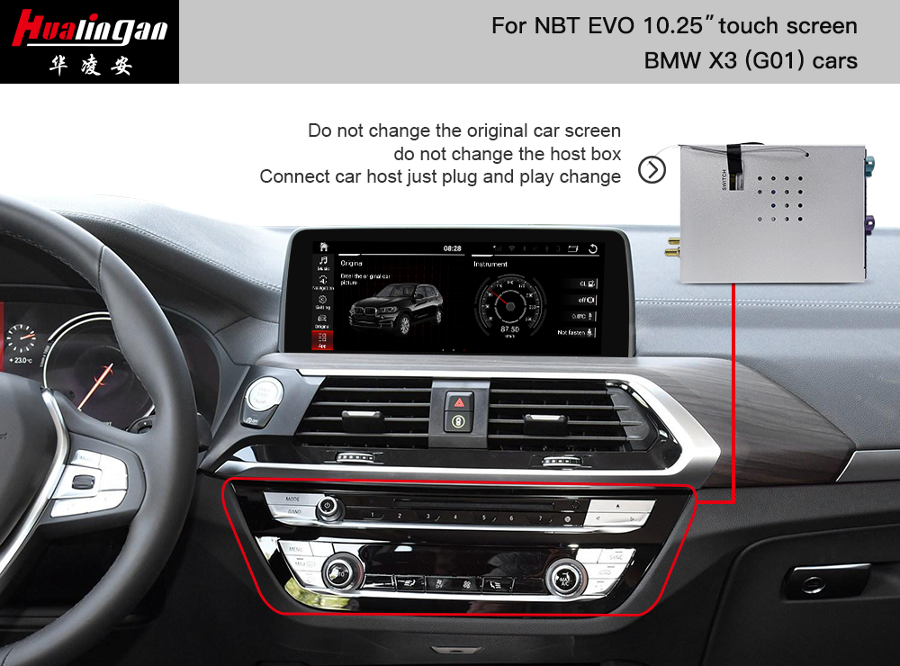 Carplay Ai BOX Android 12 BMW X3 F25 NBT EVO Wireless Apple CarPlay Android Auto 
